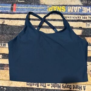 Old Navy Blue Racerback crop top sports bra xxl